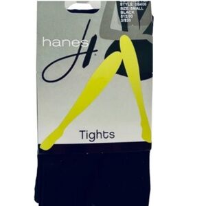 Hanes Women's Matte Opaque Tights With Control Top Small Color Black NWT